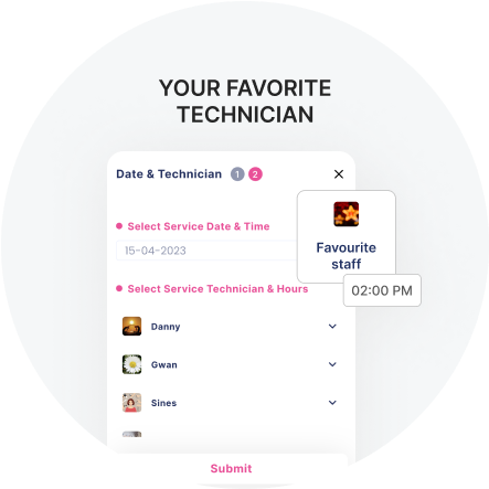 Salonbookly app screen confirming a salon appointment